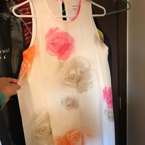 Calvin Klein floral dress, size 8.